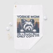 Vrouwen Yorkie Mom _Yorkshire Mama Dog Moederdag Golfhanddoek (Insitu)