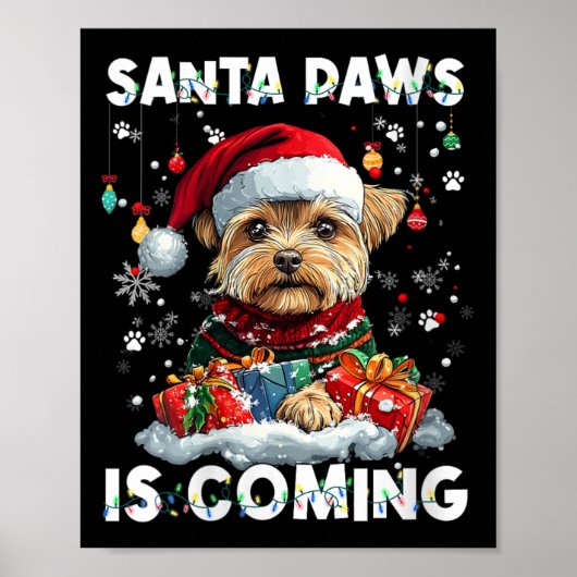 Vrouwen Yorkshire Terrier kerstboom decoratie (Voorkant)