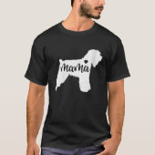 Vrouwen Zachte Gecoate Tarwe Terriër Mama Hond Moe T-shirt (Voorkant)