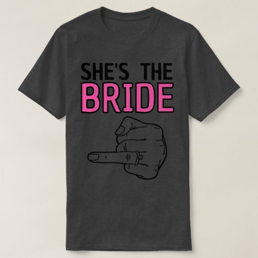 Vrouwen Ze is de bruid T-shirt (Design voorkant)