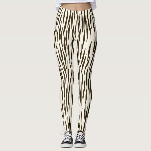 Vrouwen Zebra Print Leggings (Voorkant)