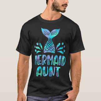 Vrouwen Zeemeermin Tante van de Verjaardag Zeemeer T-shirt