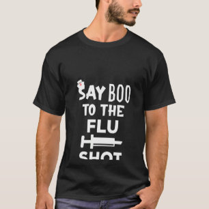 Vrouwen zeggen boe tegen griep schokdempers t-shirt