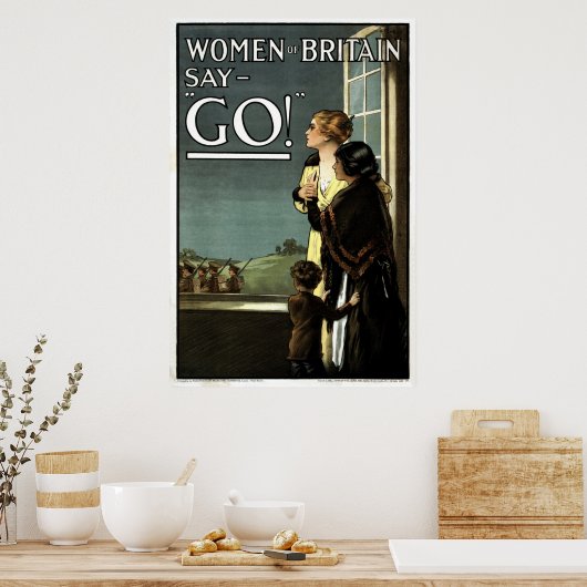 Vrouwen zeggen GO  Poster (Keuken)