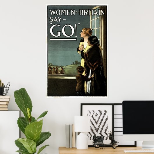 Vrouwen zeggen GO  Poster (Thuiskantoor)