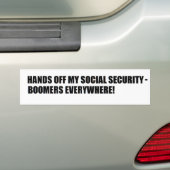 VROUWEN ZEGGEN HANDEN VAN SOCIALE ZEKERHEID BUMPERSTICKER (Op auto)