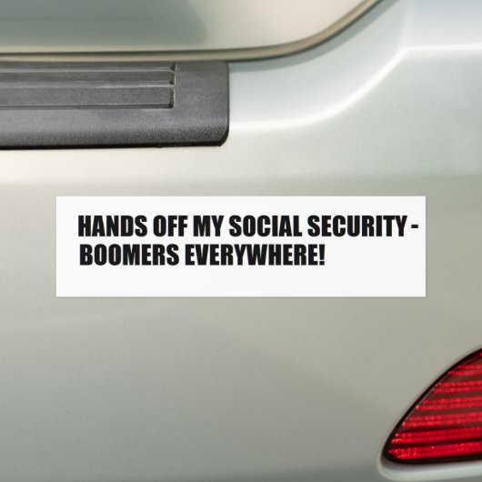 VROUWEN ZEGGEN HANDEN VAN SOCIALE ZEKERHEID BUMPERSTICKER (Op auto)