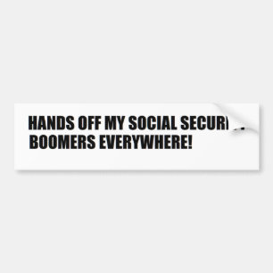 VROUWEN ZEGGEN HANDEN VAN SOCIALE ZEKERHEID BUMPERSTICKER
