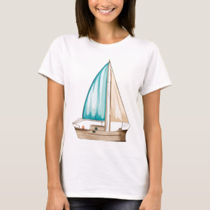 Vrouwen zeilboot t-shirt