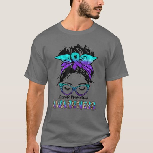 Vrouwen Zelfmoordpreventie Bewustmaking Week Leopa T-shirt (Voorkant)