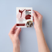 Vrouwen zelfverdediging klassen flyer (Hand)