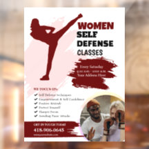 Vrouwen Zelfverdediging klassen Window Cling