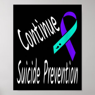 Vrouwen zetten suïcidepreventie Semicolon Ribbo vo Poster