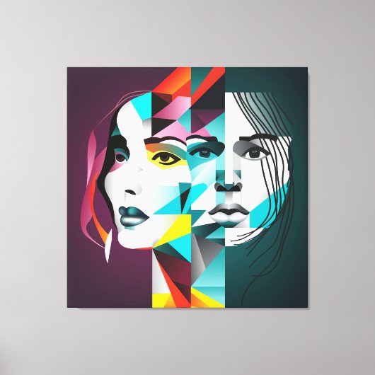 Vrouwen zien canvas afdruk (Voorkant)