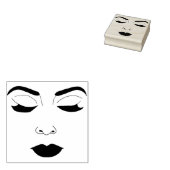 Vrouwen zien gesloten oor Makeup Beauty Art Rubberstempel (Gestempeld)