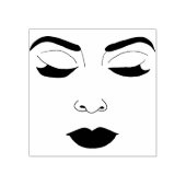 Vrouwen zien gesloten oor Makeup Beauty Art Rubberstempel (Afrduk)