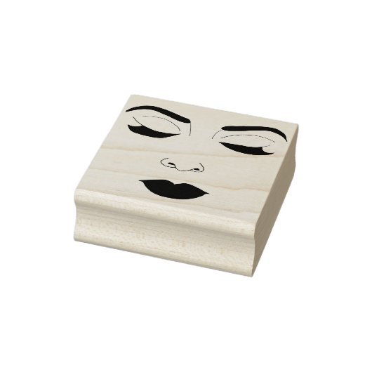 Vrouwen zien gesloten oor Makeup Beauty Art Rubberstempel (Stempel)