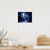 Vrouwen zien lichte verf zien poster (Keuken)