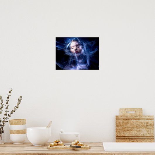 Vrouwen zien lichte verf zien poster (Keuken)