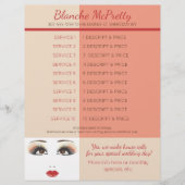 Vrouwen zien lippen make-up kunstenaar salon prijs briefhoofd (Voorkant)