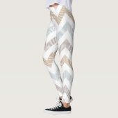 Vrouwen Zigzag Tan/Beige/Light Blue Leggings (Links)