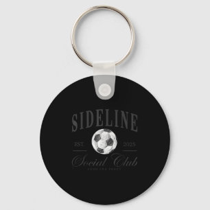 Vrouwen zijlijn sociale club voetbal moeder spel d sleutelhanger