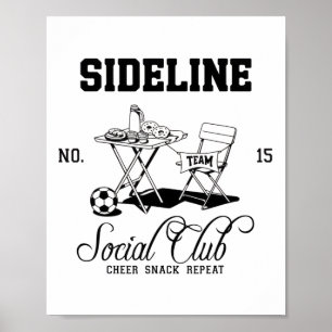 Vrouwen Zijlijn Sociale Club Voetbal Moeder Wedstr Poster