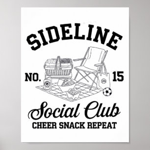 Vrouwen Zijlijn Sociale Club Voetbal Moeder Wedstr Poster