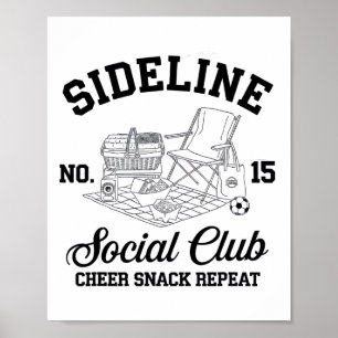 Vrouwen Zijlijn Sociale Club Voetbal Moeder Wedstr Poster