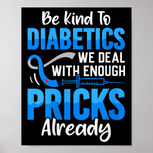 Vrouwen zijn aardig voor diabetici we behandelen g poster