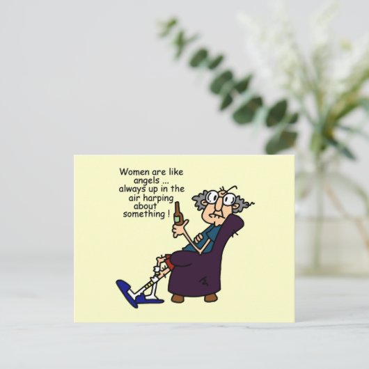 Vrouwen zijn als engelen briefkaart (Staand voorkant)