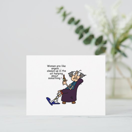 Vrouwen zijn als engelen briefkaart (Staand voorkant)