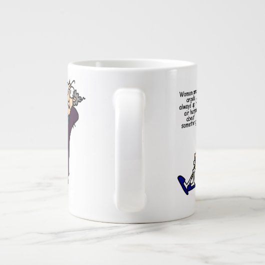 Vrouwen zijn als engelen grote koffiekop (Achterkant)