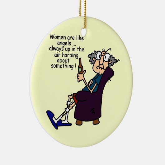 Vrouwen zijn als engelen keramisch ornament (Rechts)