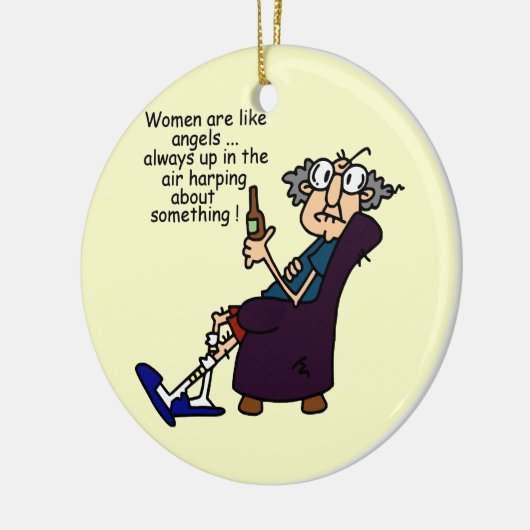 Vrouwen zijn als engelen keramisch ornament (Links)