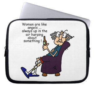 Vrouwen zijn als engelen laptop sleeve