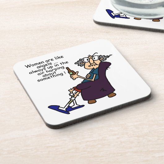 Vrouwen zijn als engelen onderzetter (Linkerzijde)