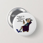 Vrouwen zijn als engelen ronde button 5,7 cm (Voorkant /achterkant)