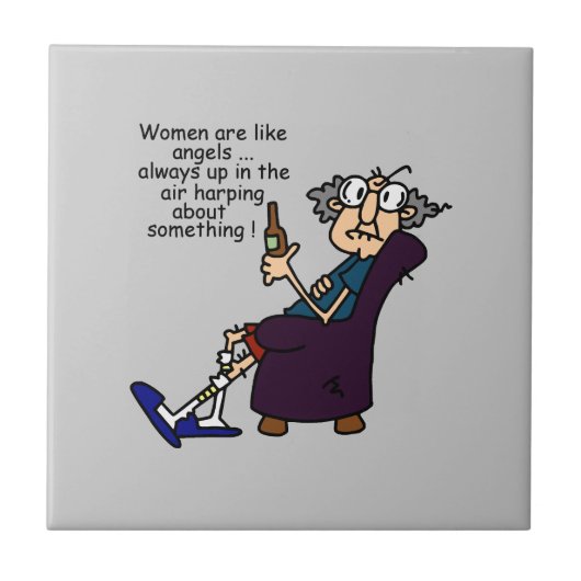 Vrouwen zijn als engelen tegeltje (Voorkant)
