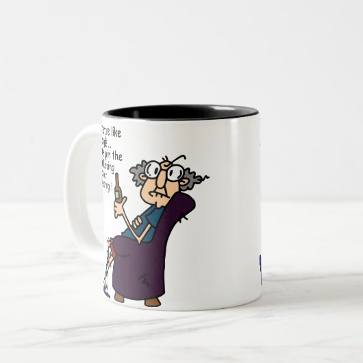 Vrouwen zijn als engelen tweekleurige koffiemok (Voorkant links)