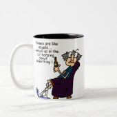 Vrouwen zijn als engelen tweekleurige koffiemok (Links)