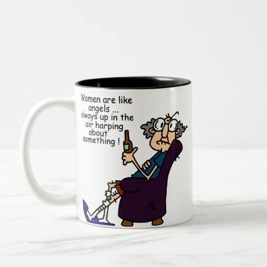 Vrouwen zijn als engelen tweekleurige koffiemok (Links)