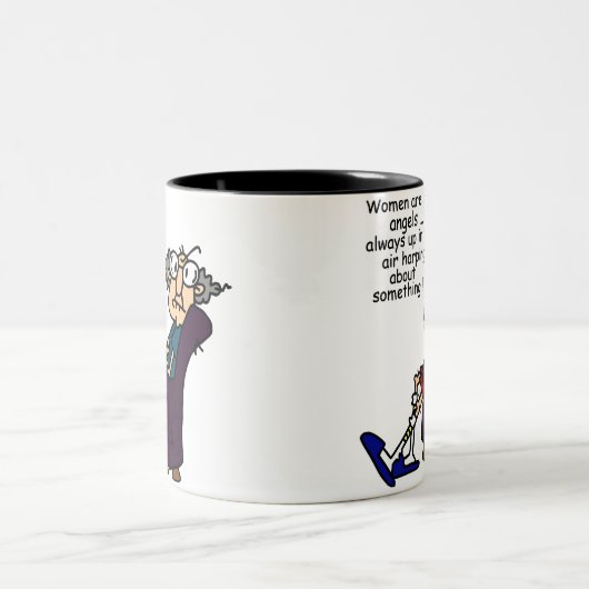 Vrouwen zijn als engelen tweekleurige koffiemok (Center)
