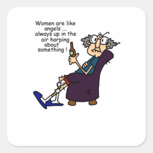 Vrouwen zijn als engelen vierkante sticker