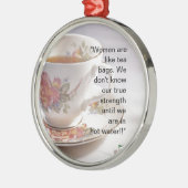 Vrouwen zijn als... metalen ornament (Links)