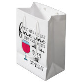 Vrouwen zijn als wijn 60e verjaardag giftzak medium cadeauzakje (Voorkant Gekanteld)