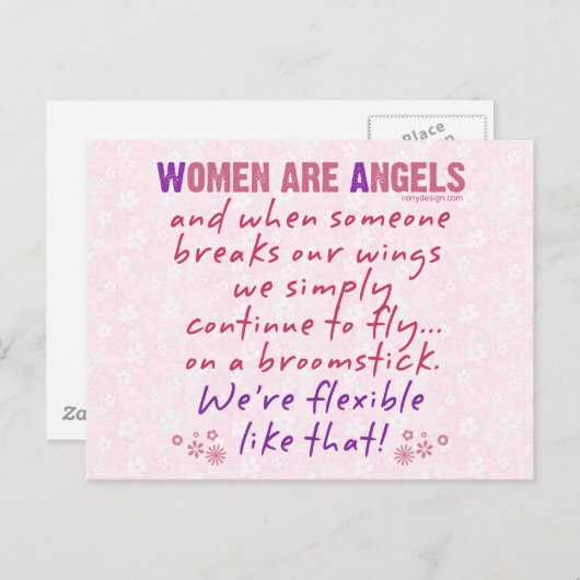 Vrouwen zijn Angels Briefkaart (Voorkant / Achterkant)