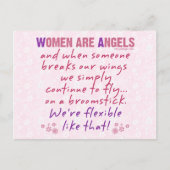 Vrouwen zijn Angels Briefkaart (Voorkant)