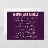 Vrouwen zijn Angels Briefkaart (Voorkant / Achterkant)