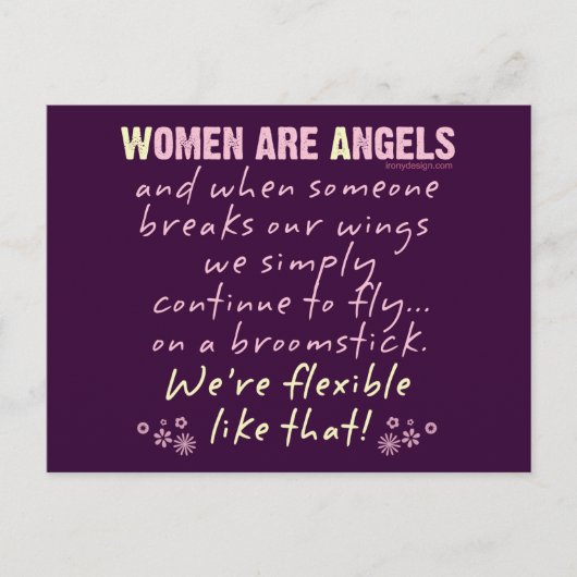 Vrouwen zijn Angels Briefkaart (Voorkant)